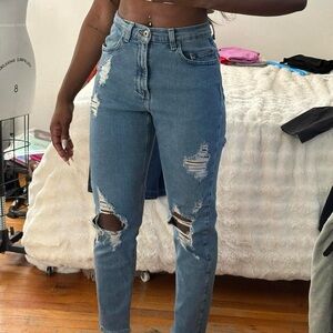 Liz Claiborne Women's Distressed Blue Jeans